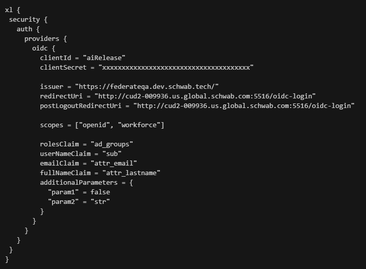 Additional Parameters to OIDC