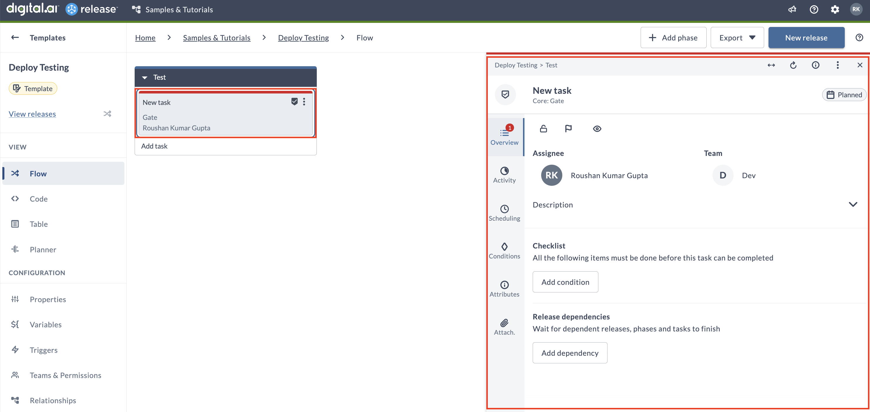 Task Drawer Overview