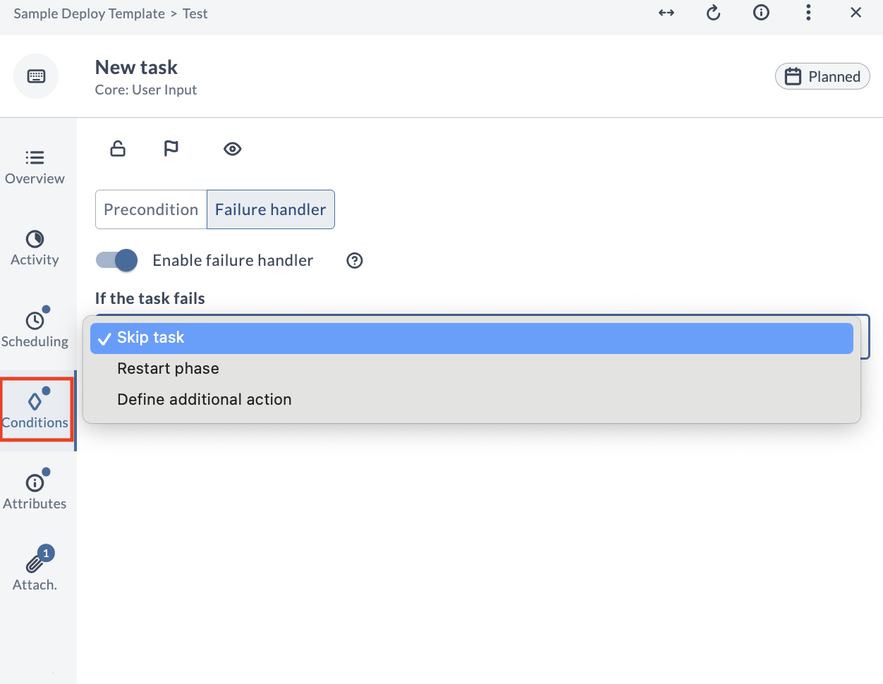 Failure Handler Configuration