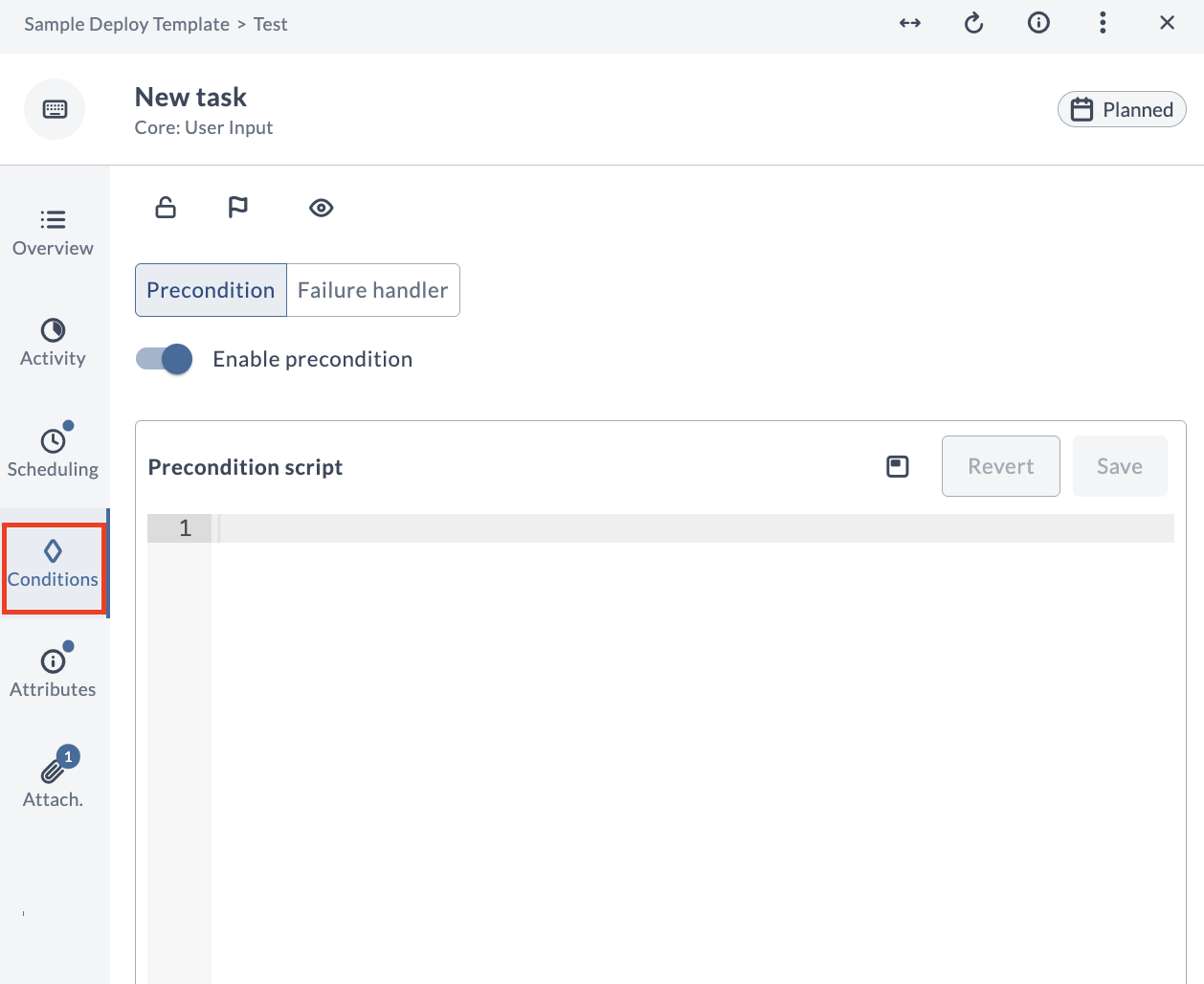 Precondition Setup