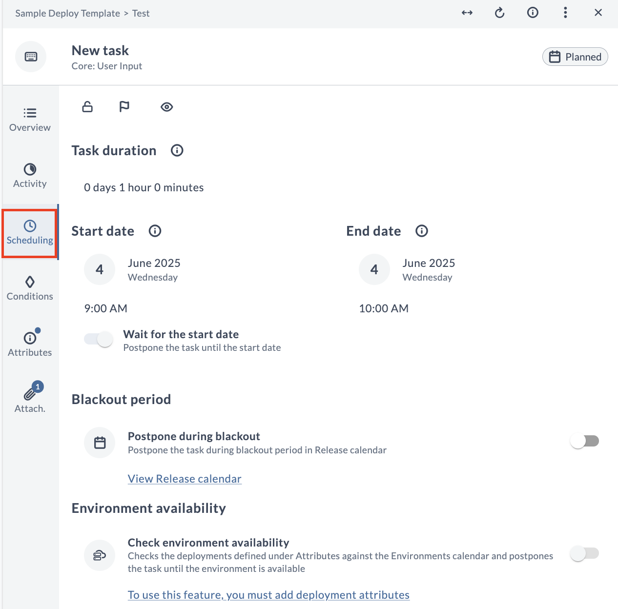 Scheduling Options