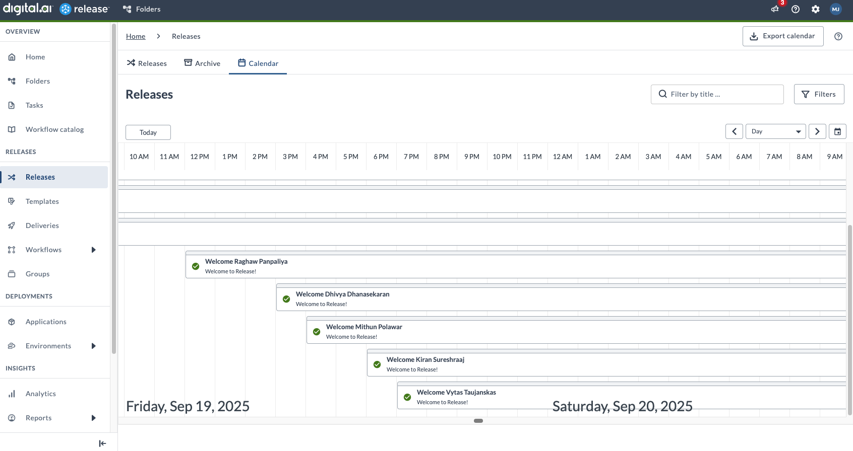 Calendar - Day View