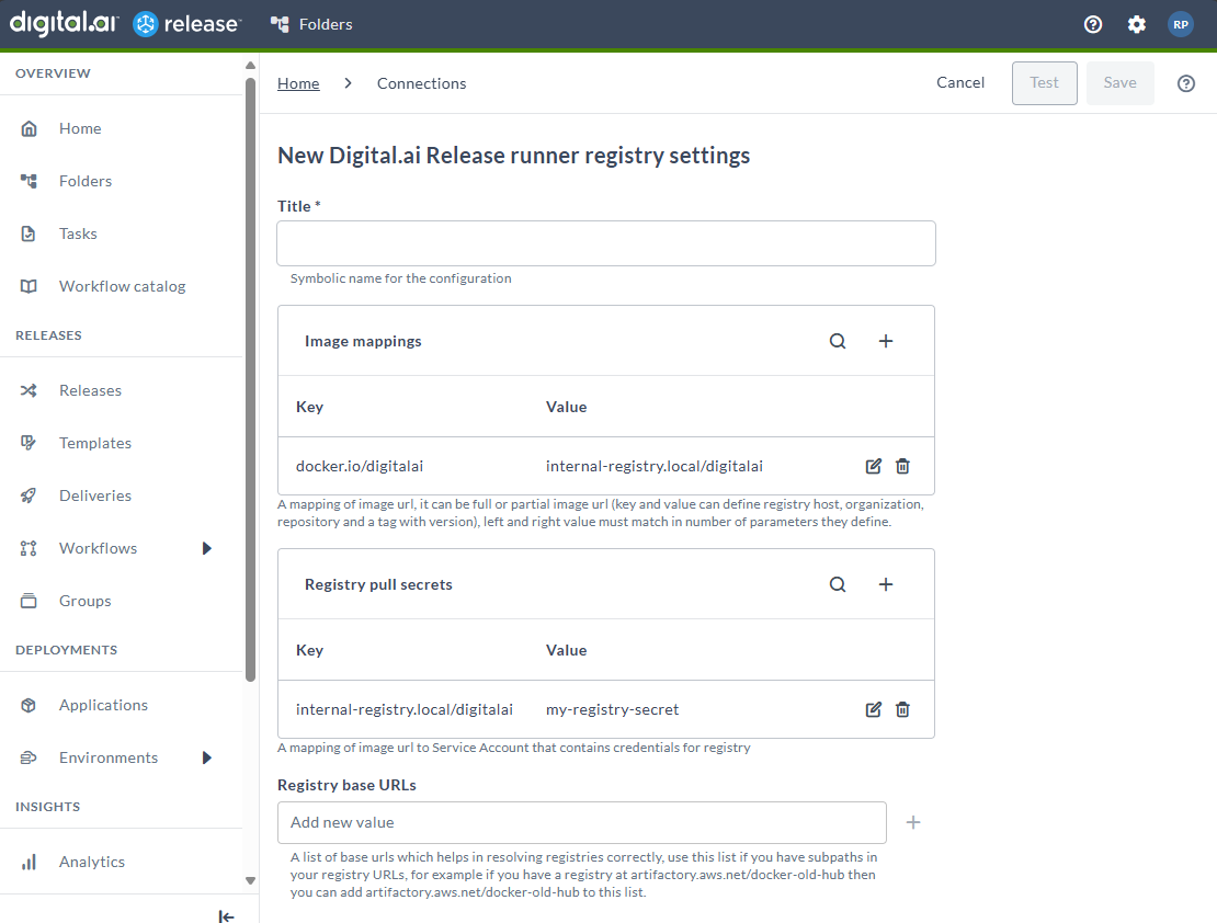 Registry Settings Example