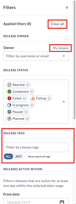 Filters Drawer