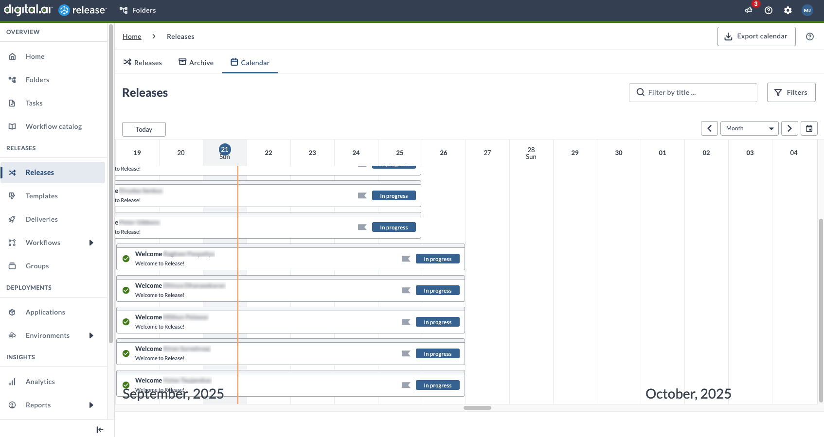 Calendar - Month View