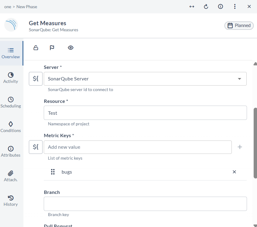 SonarQube Get Measures task