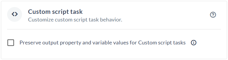 Custom script task
