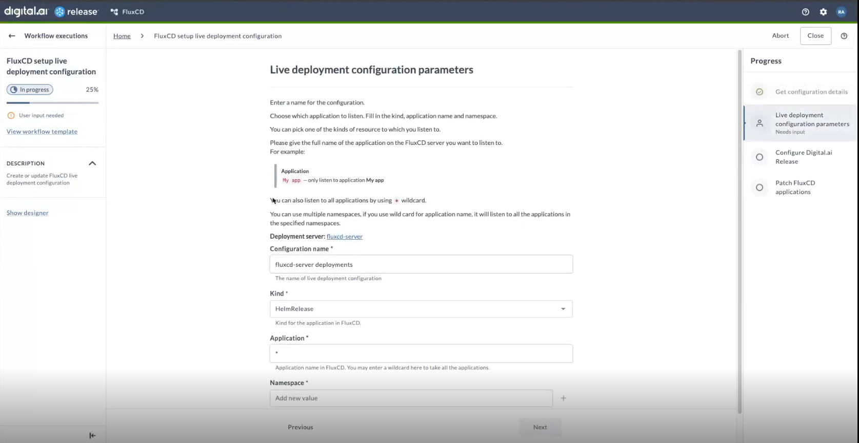 Live Deployment Configuration