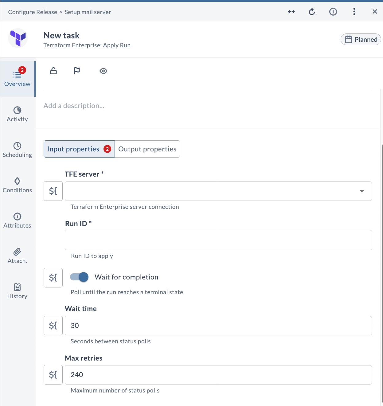 Apply Run Input