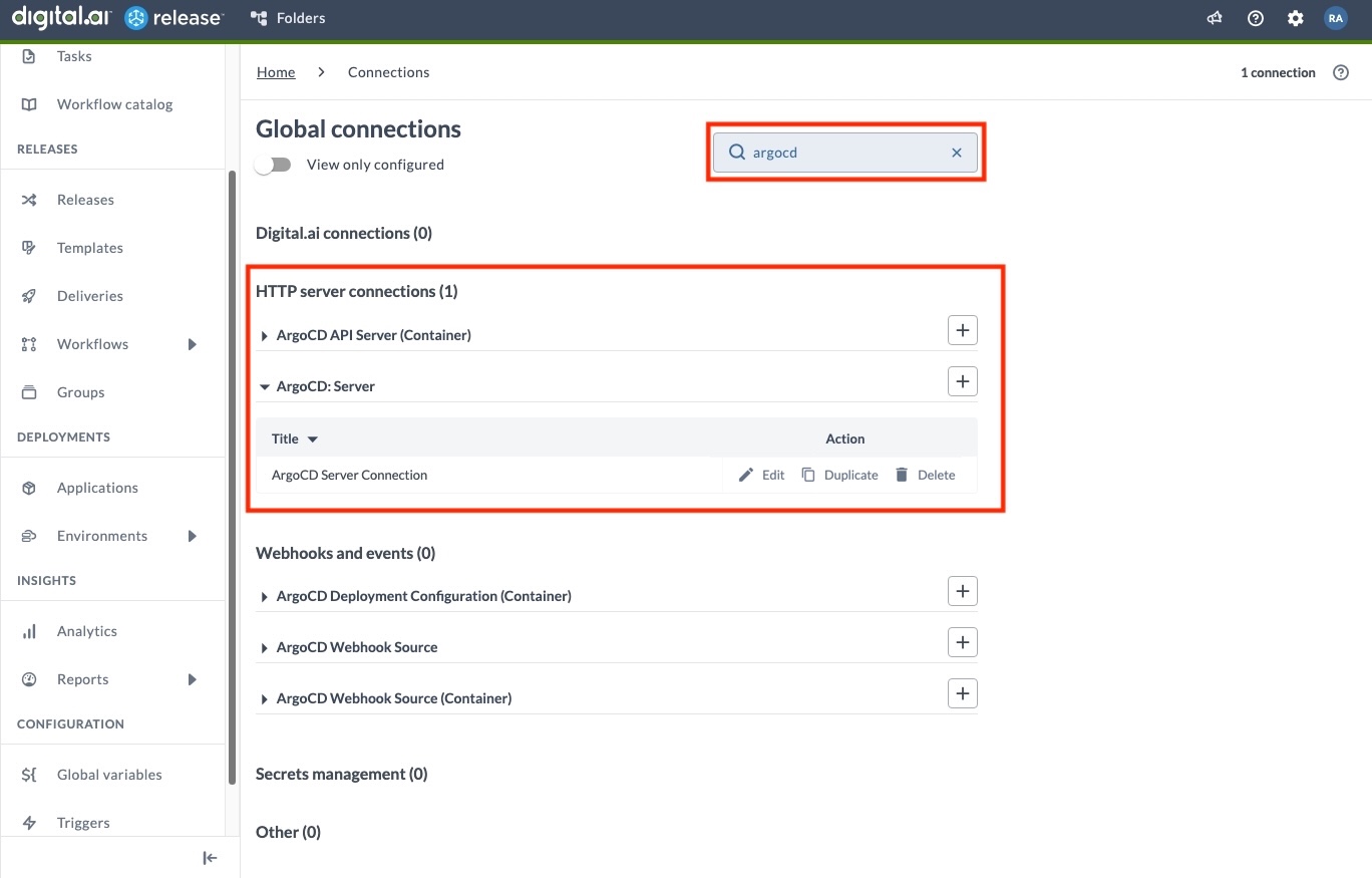 Connections Page with search