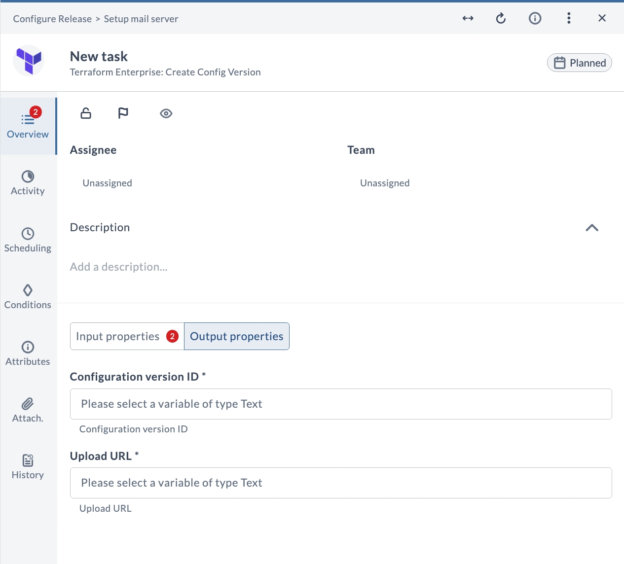 Create Config Version Output