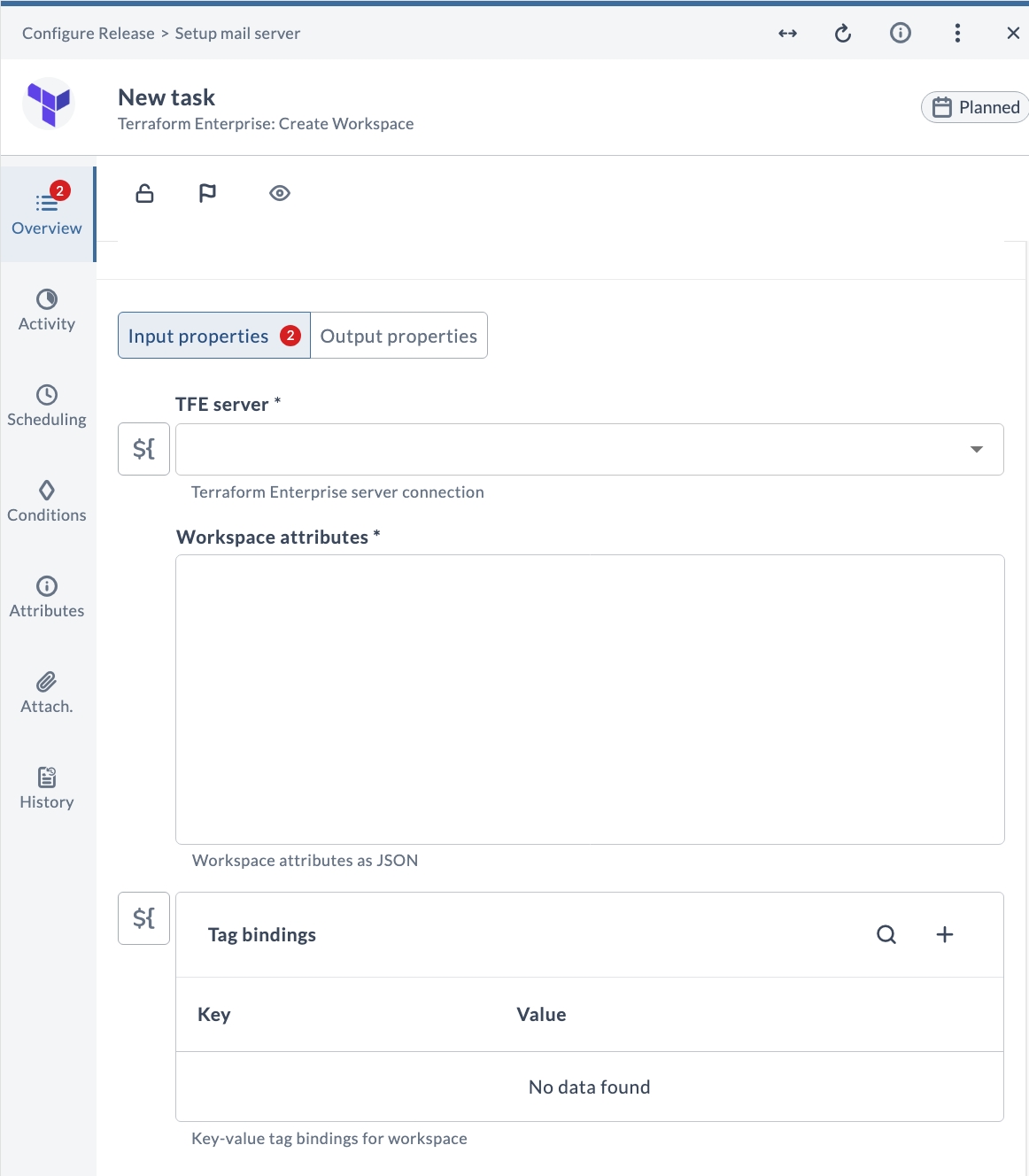 Create Workspace Input
