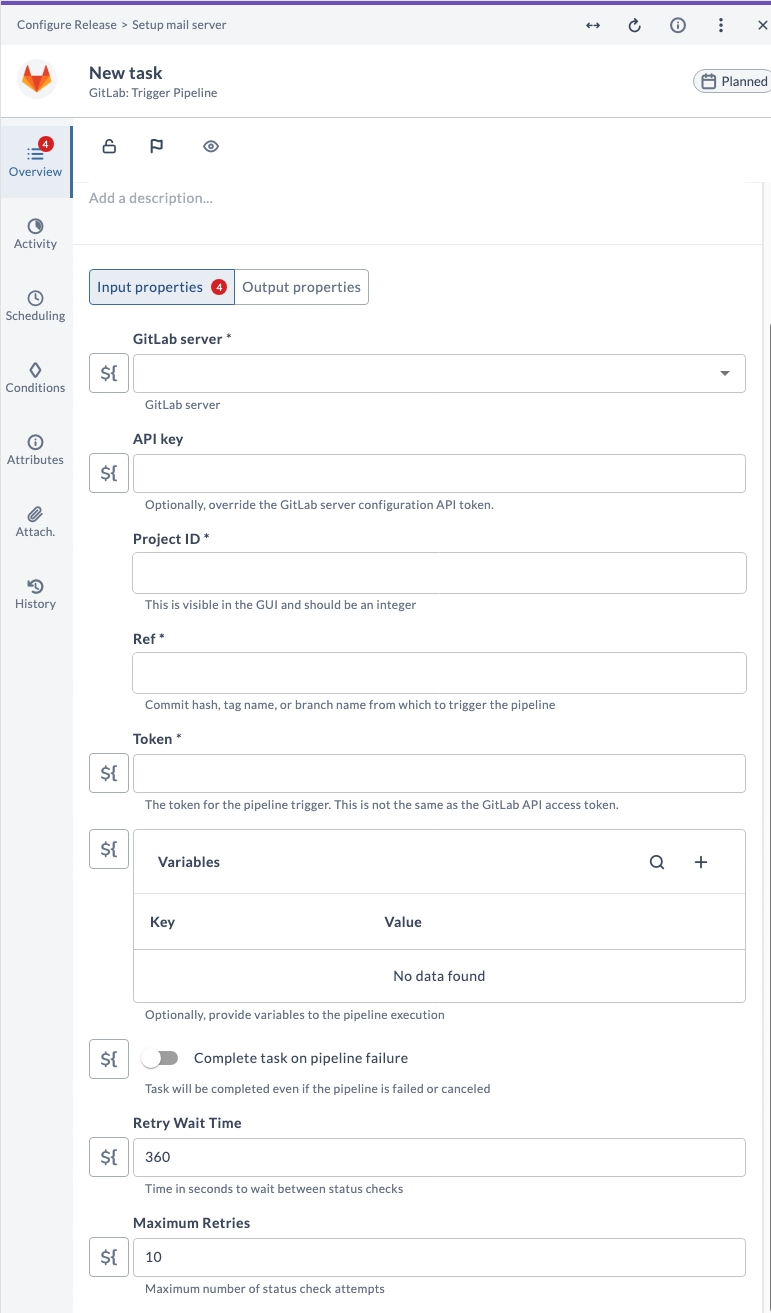 Trigger Pipeline Input