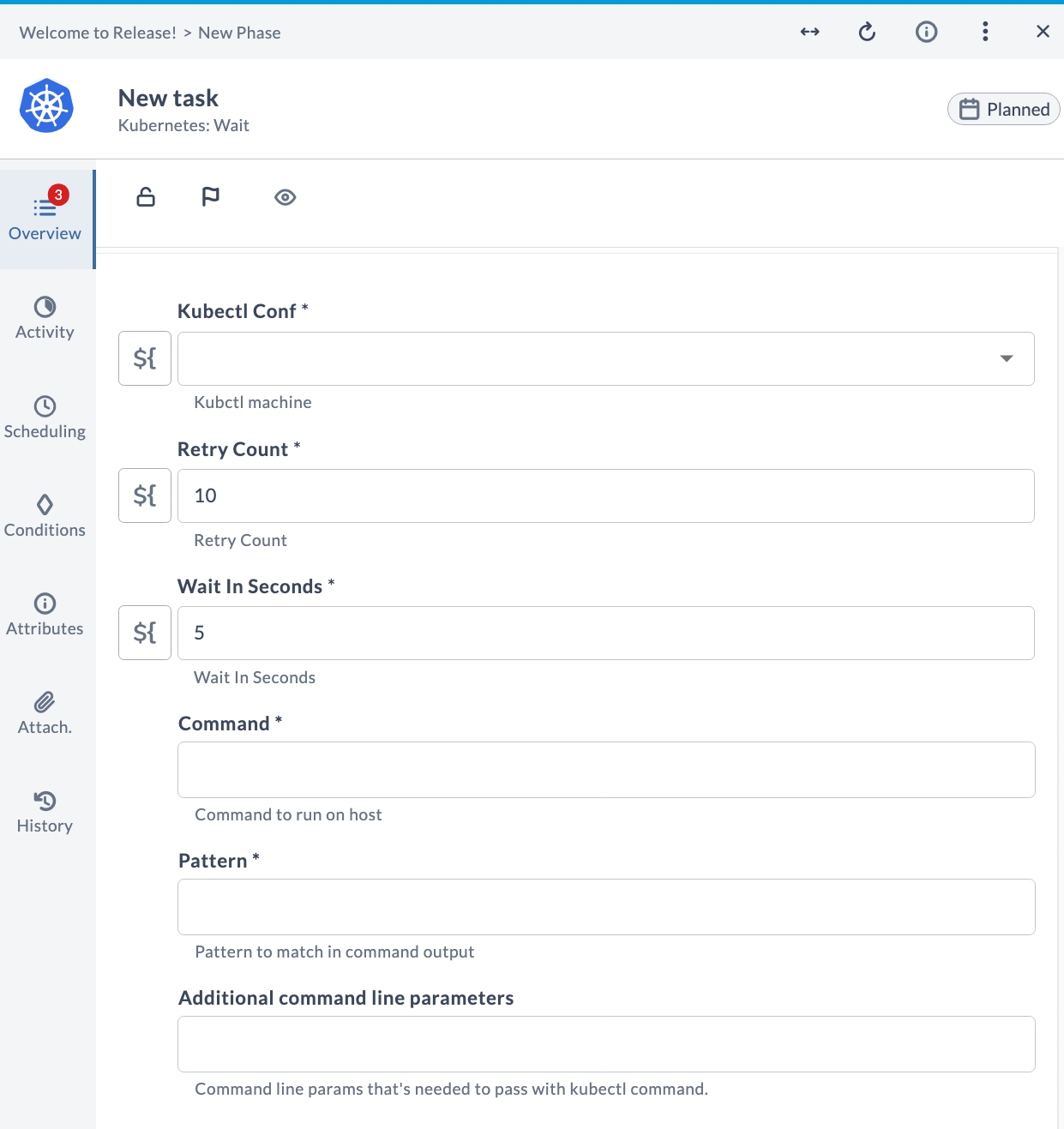 Wait Task Input