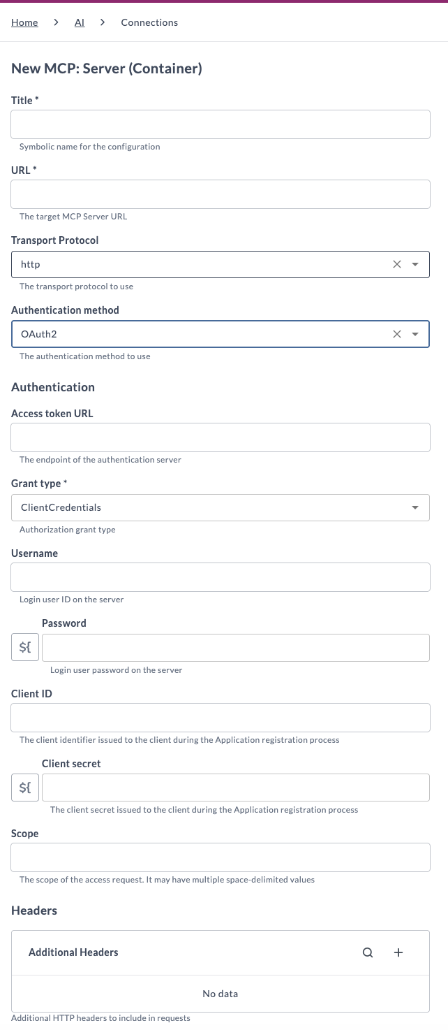 Create MCP Server Connection