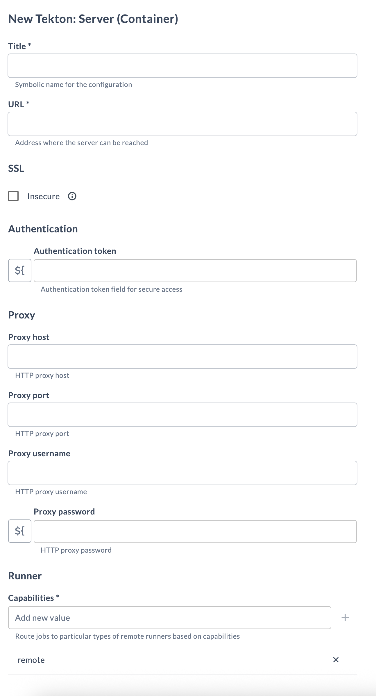 Connecting to Tekton Server UI