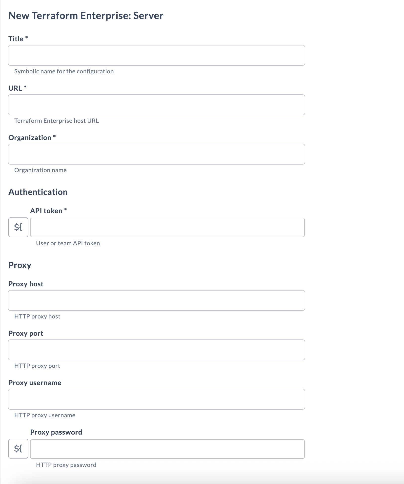 Terraform Enterprise server connection