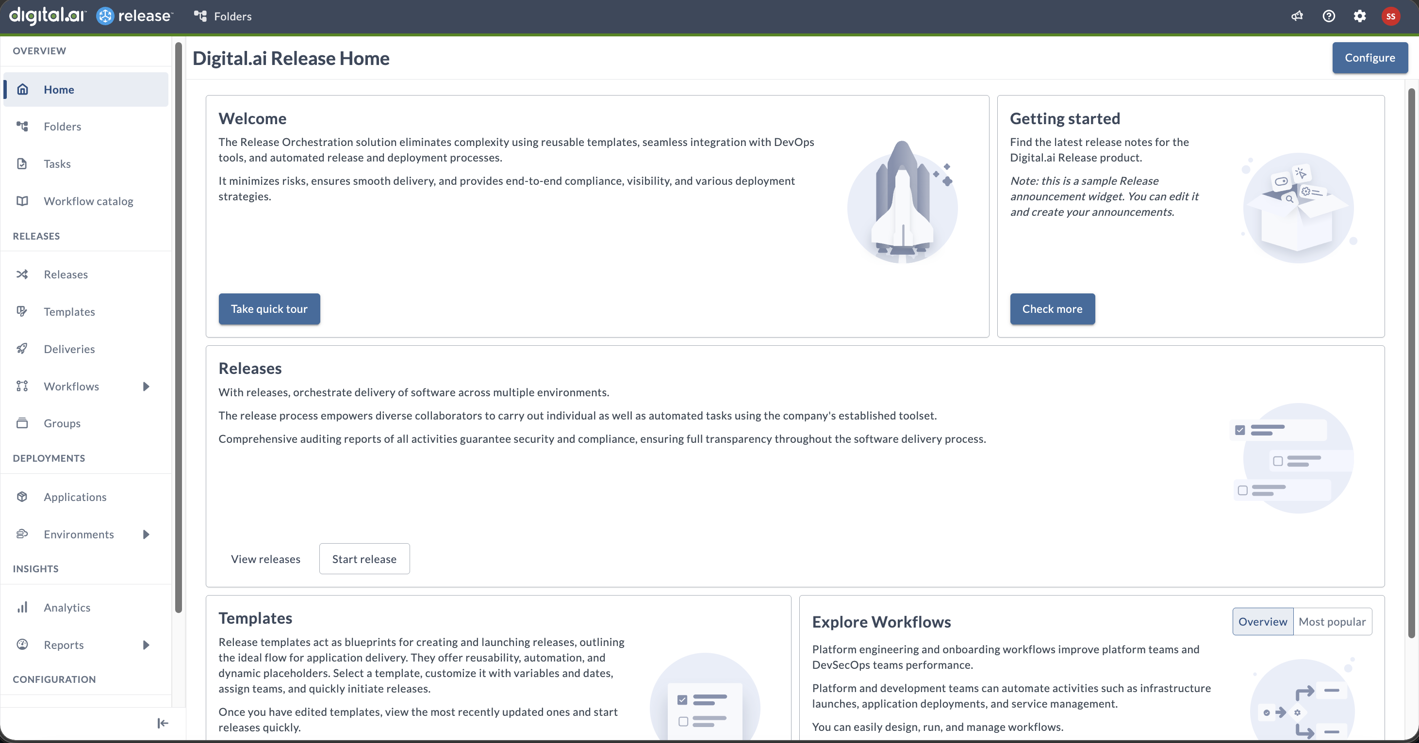 New Home Page Dashboard