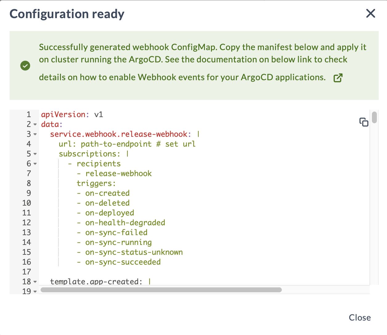 Autoconfiguration of Argo Webhook