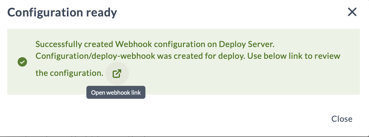 Autoconfiguration of Deploy Webhook