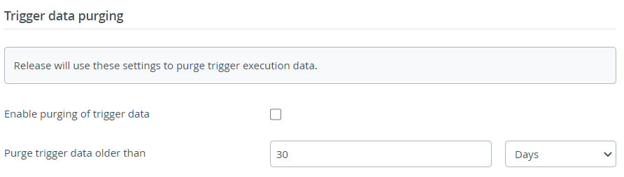 Trigger data purging