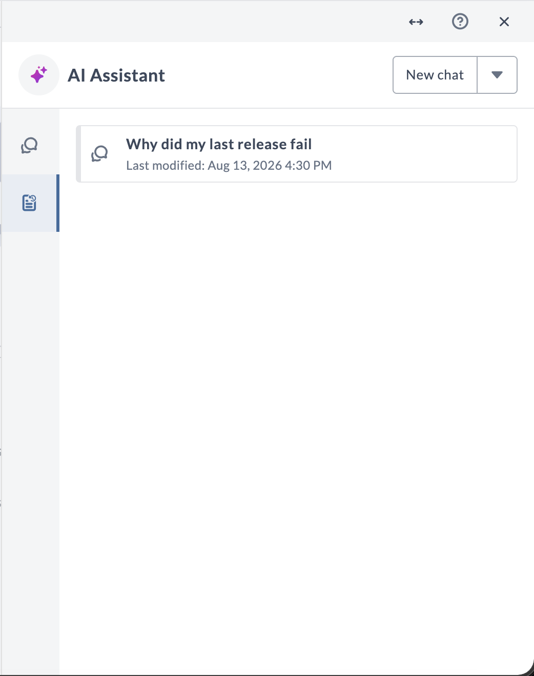 History interface