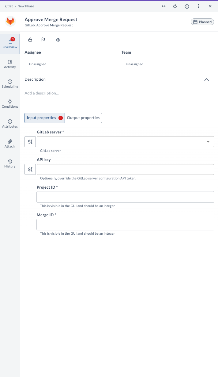 Approve Merge Request Input