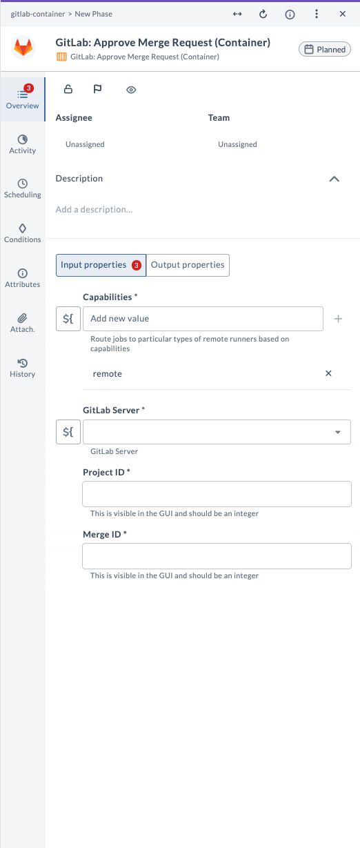 Approve Merge Request Input