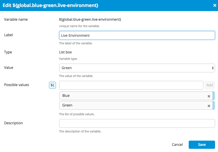 global.blue-green.live-environment configuration