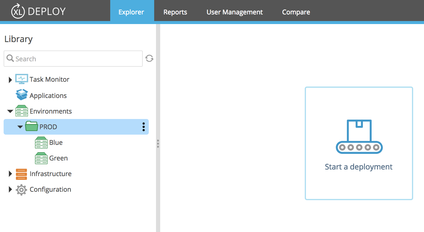 Blue and Green environments in Deploy