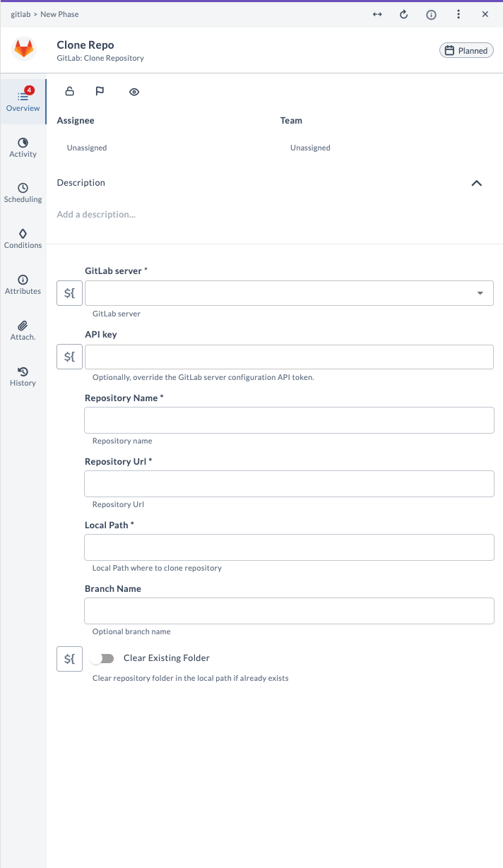 Clone Repository Input
