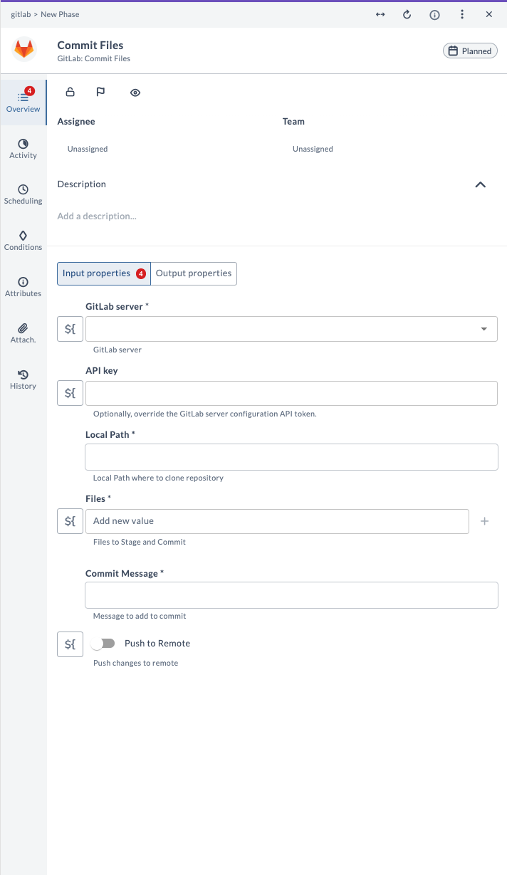 Commit Files Input