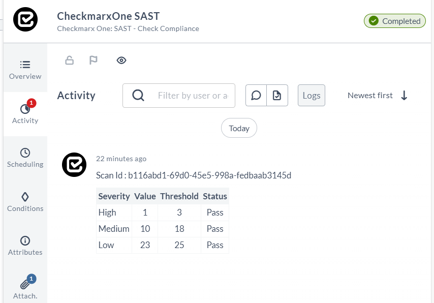 Add CxOneSAST Compliance task