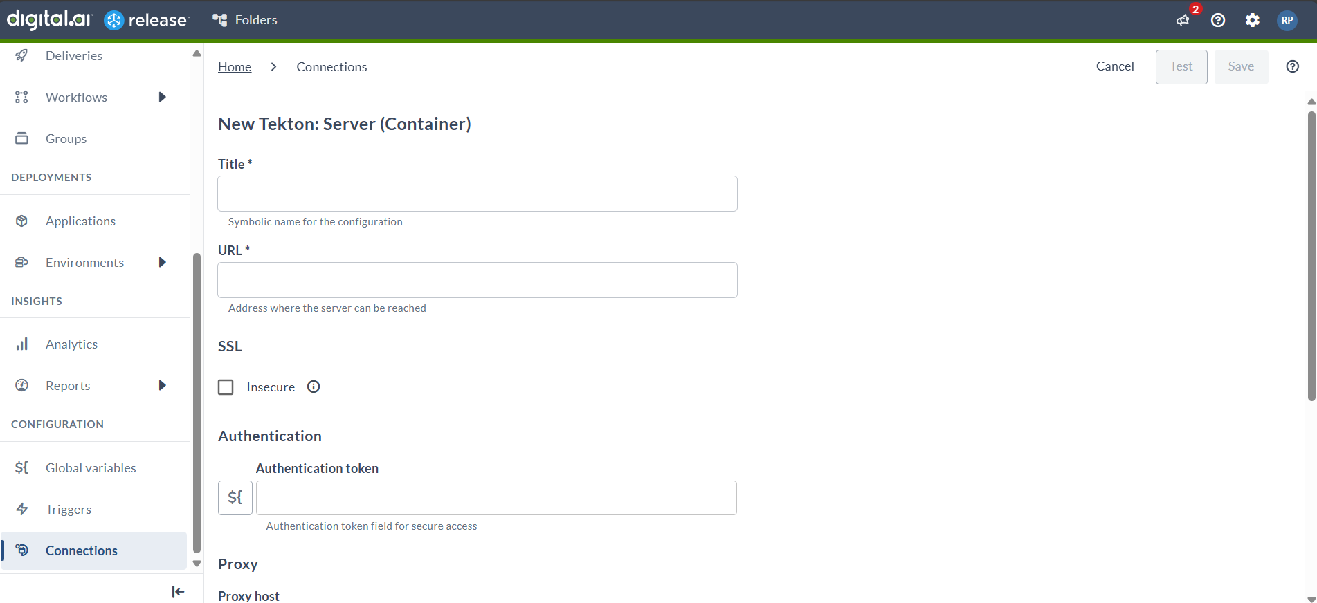 Connecting to Tekton Server UI