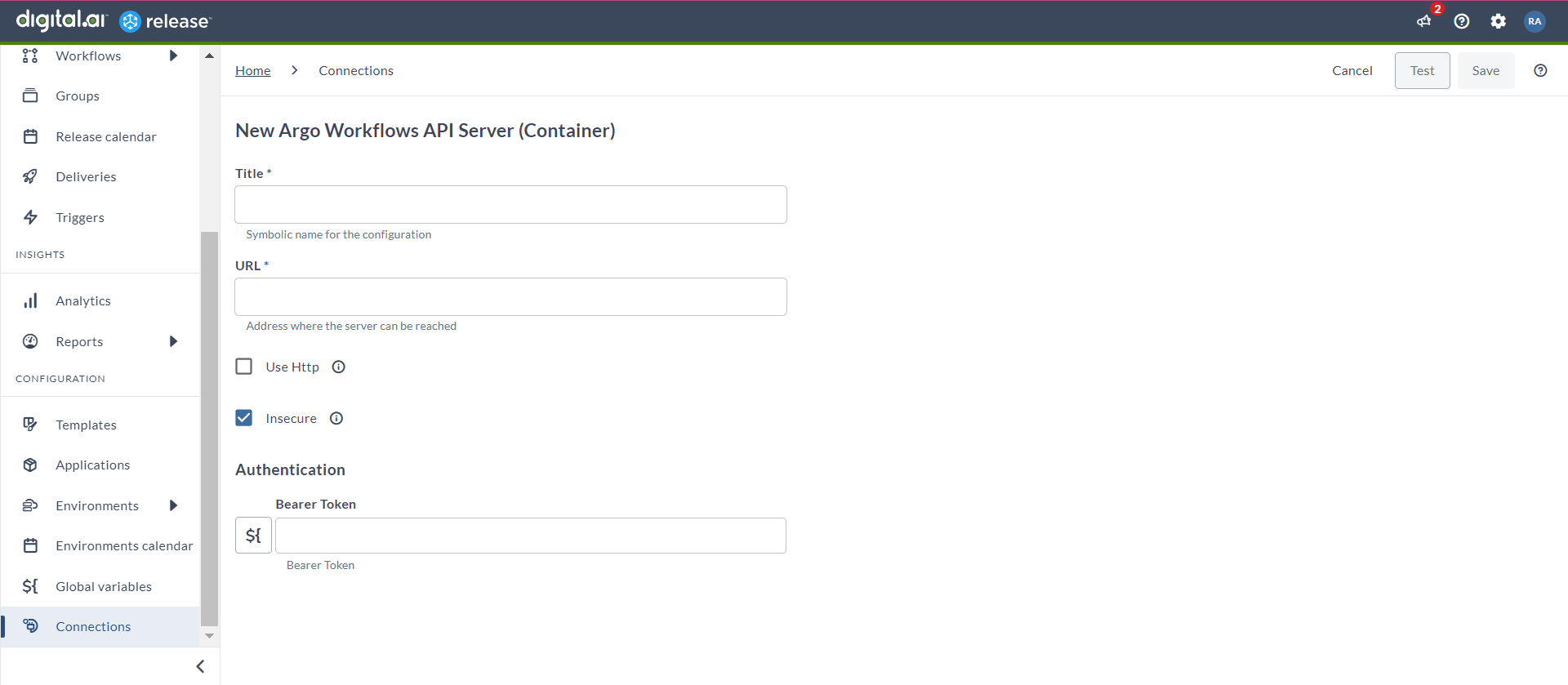 Create Argo Workflow server