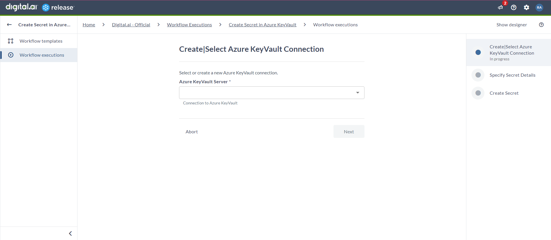 create-azure-keyvault-workflow-connection