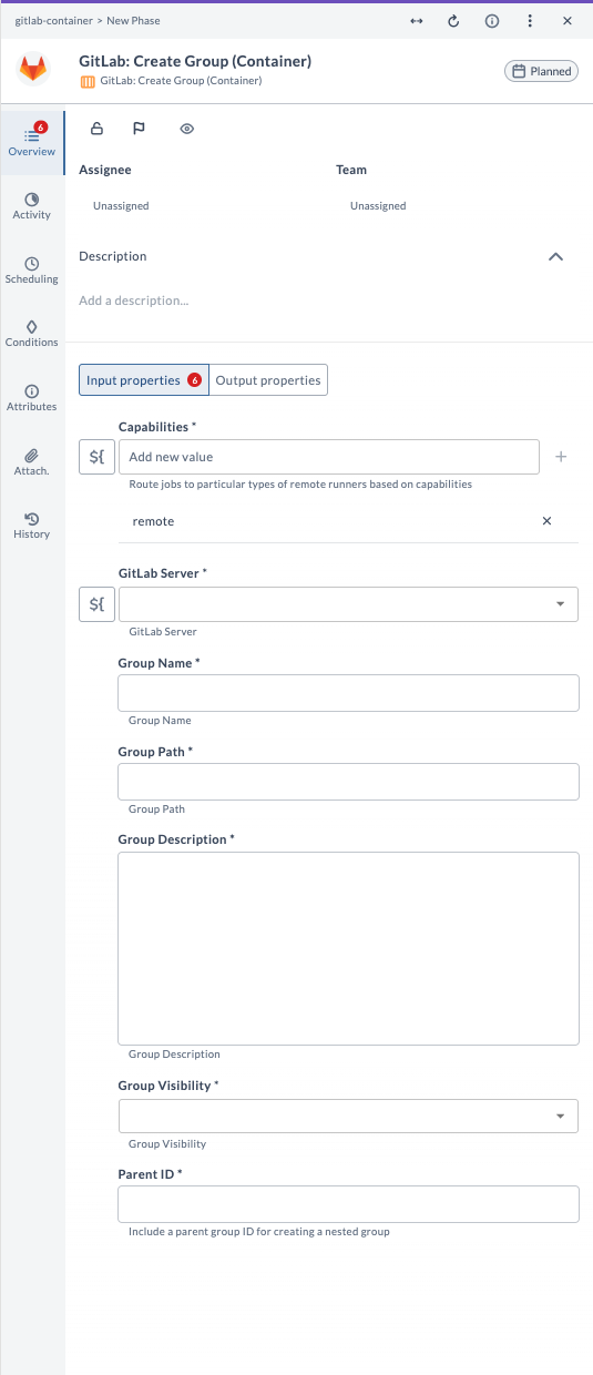 Create Group Input