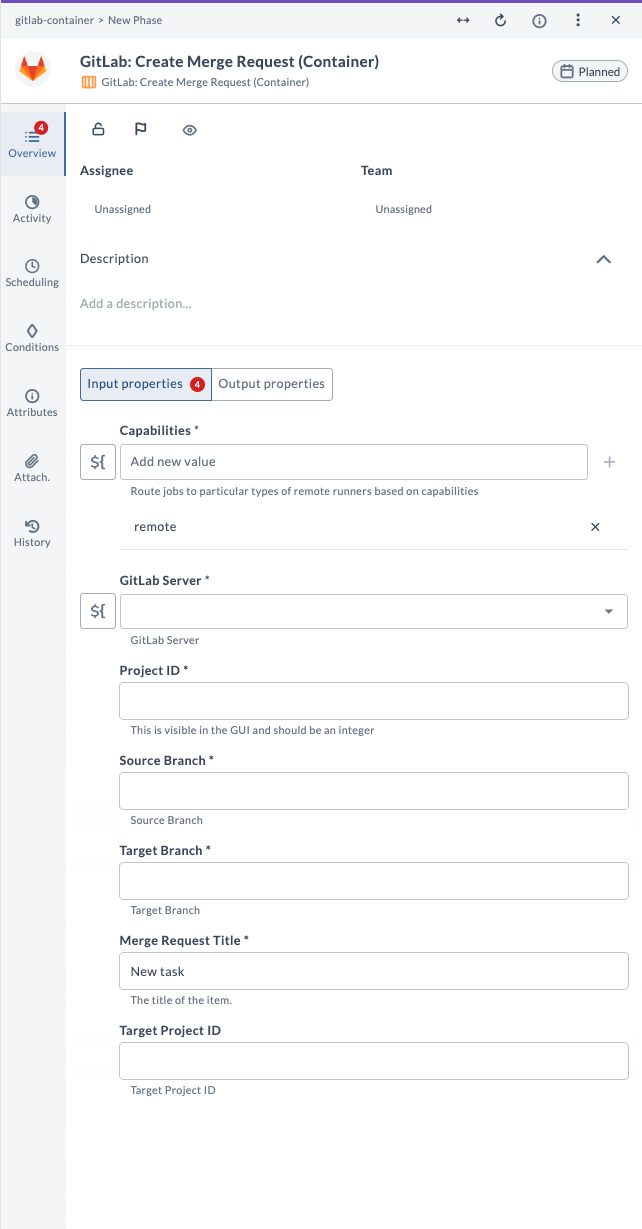 Create Merge Request Input