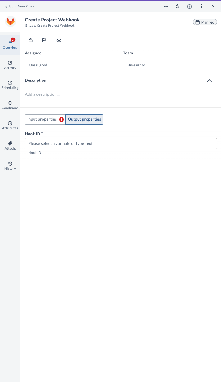 Create Project Webhook Output