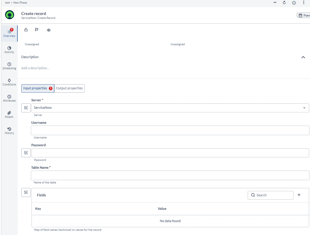Create Record Task