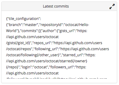 Latest commits tile raw data