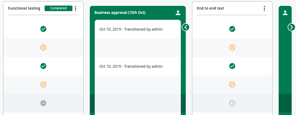 Deliveries and transitions