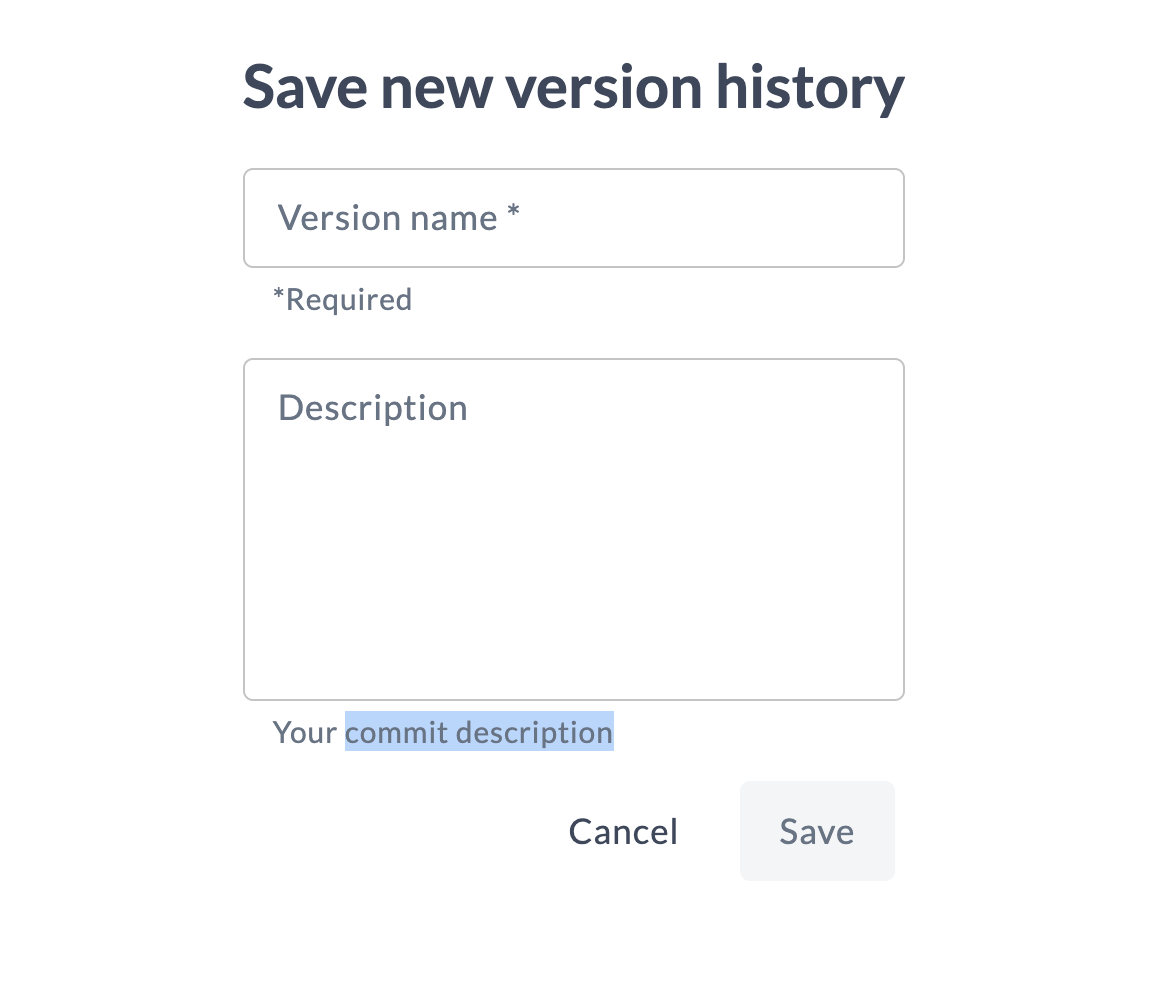 Save new version