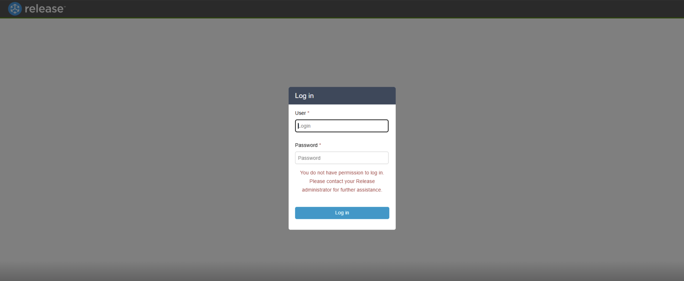 Login Permission Denied