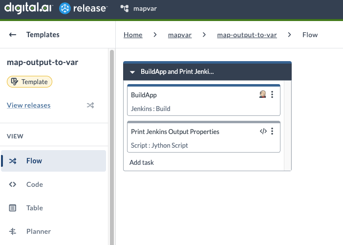 Release template tasks