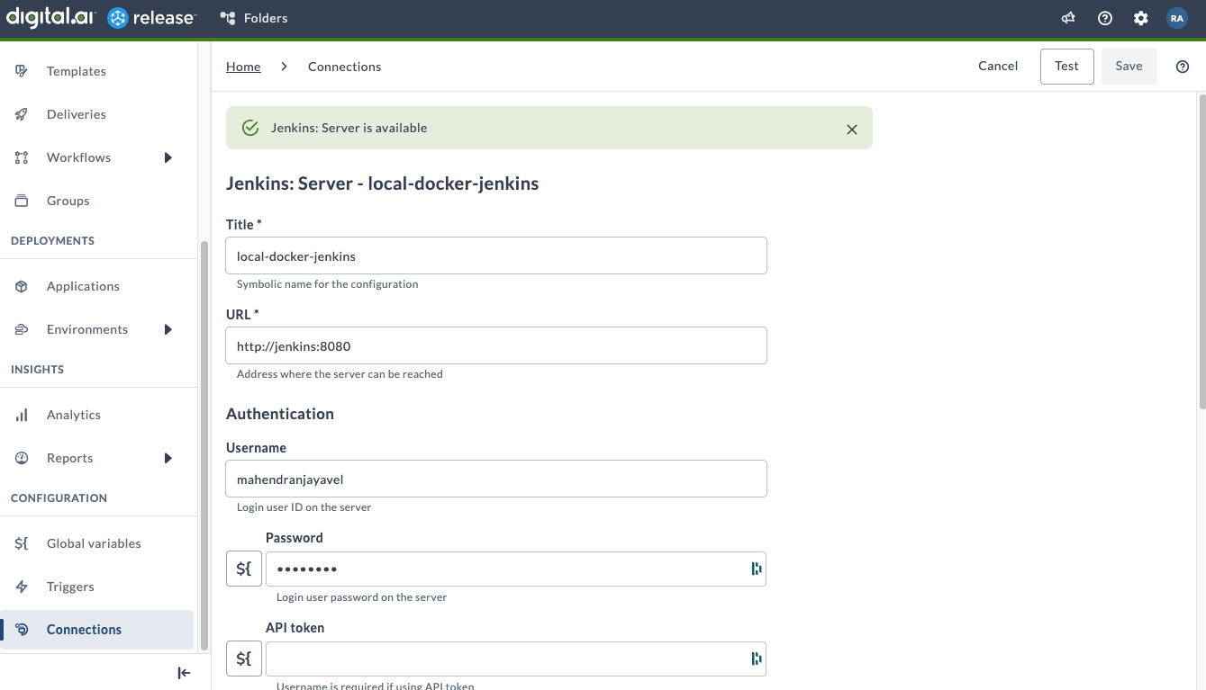 Release-Jenkins Connection