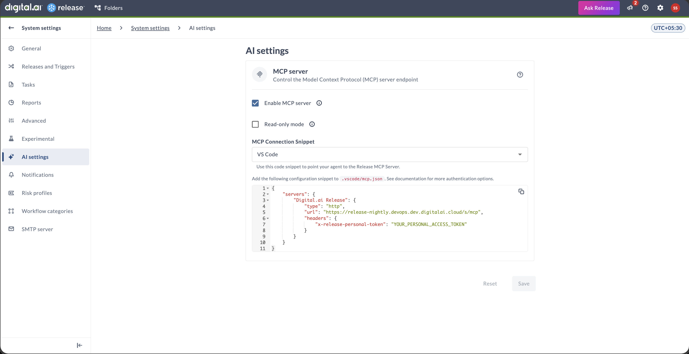 MCP Server AI setting