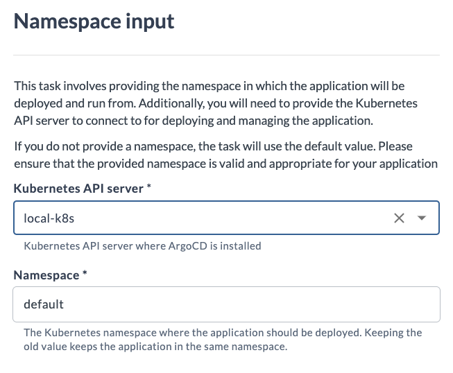 Namespace input