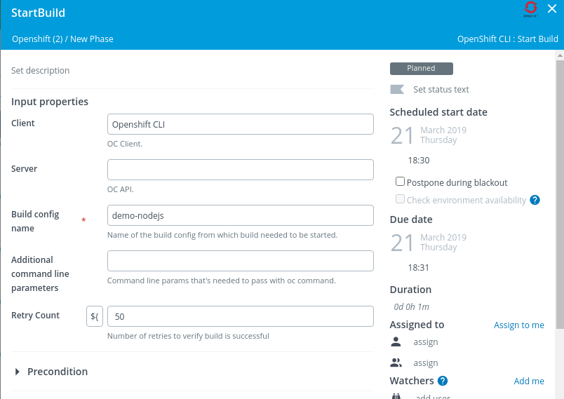 OpenShift Start Build