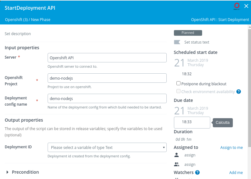 OpenShift Start Deployment